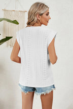 Eyelet Round Neck Tank (6)