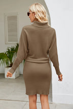 Ribbed Mock Neck Long Sleeve Dress (13)