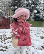 Faux Fur Straw Hat Winter photo 5