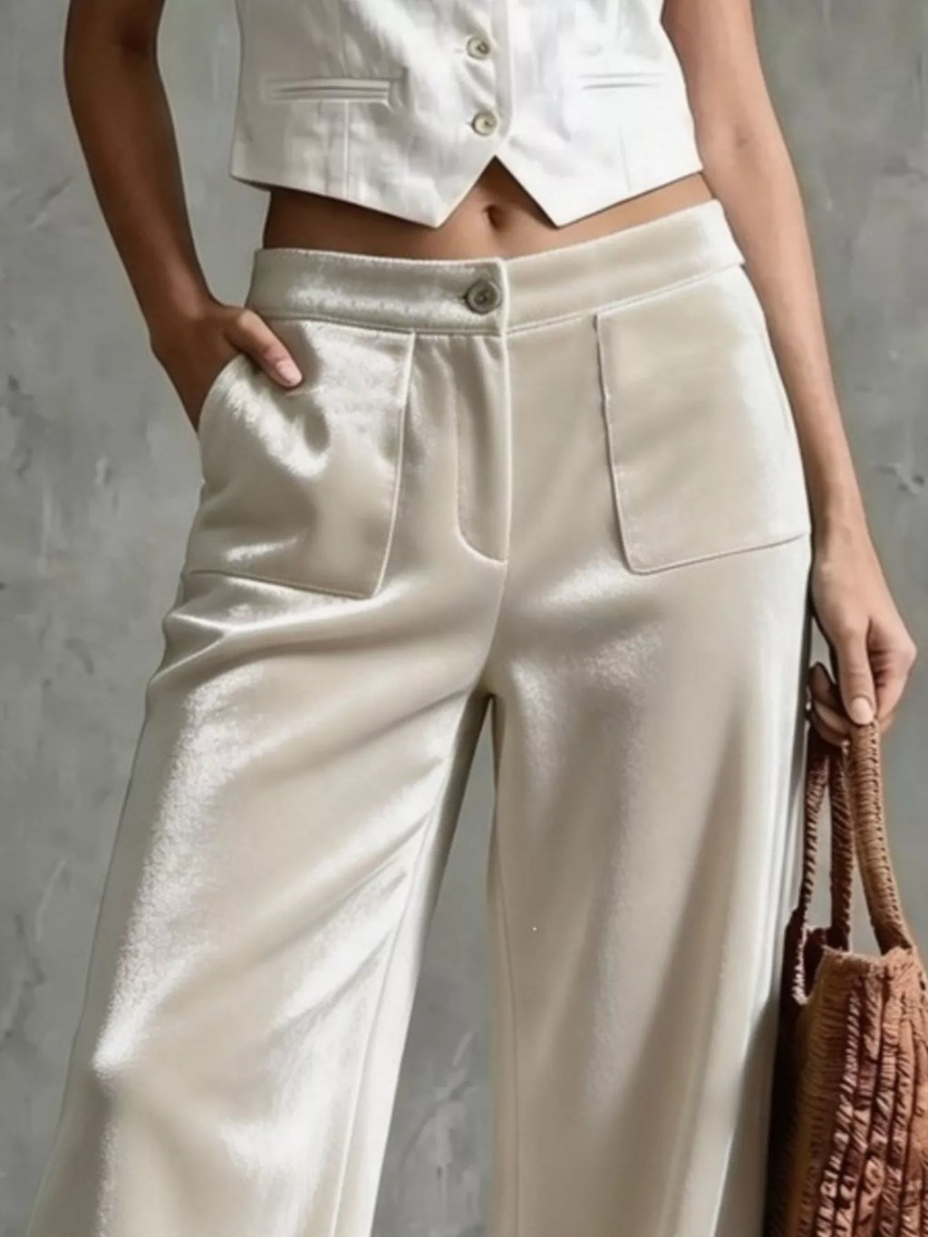Full Wide-leg Velvet Pants (2)