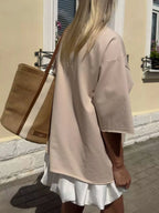 Round Neck Half Sleeve Oversized T-shirt (4)