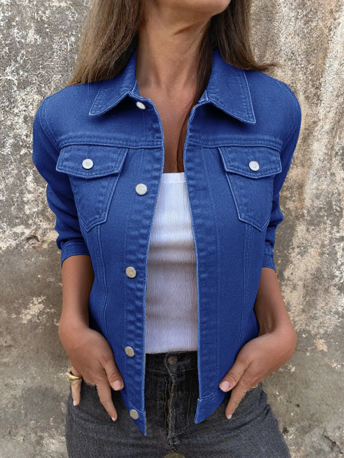 Button Front Closure Denim Jacket (22)