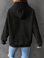 Textured Knit Drawstring Hoodie (10)