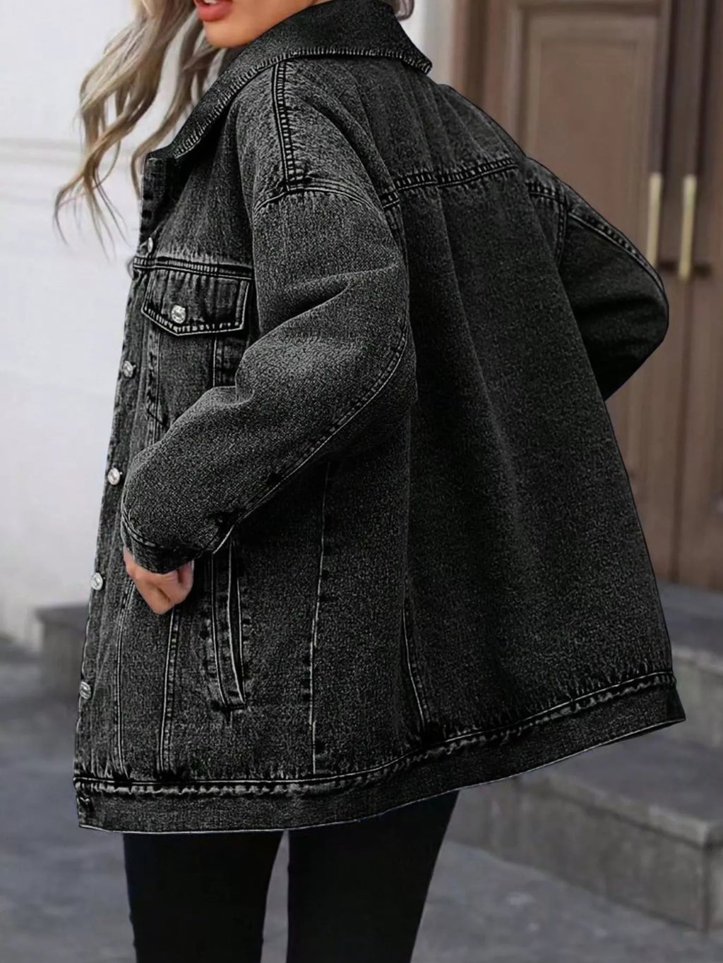 Washed Button Up Oversized Denim Jacket (9)