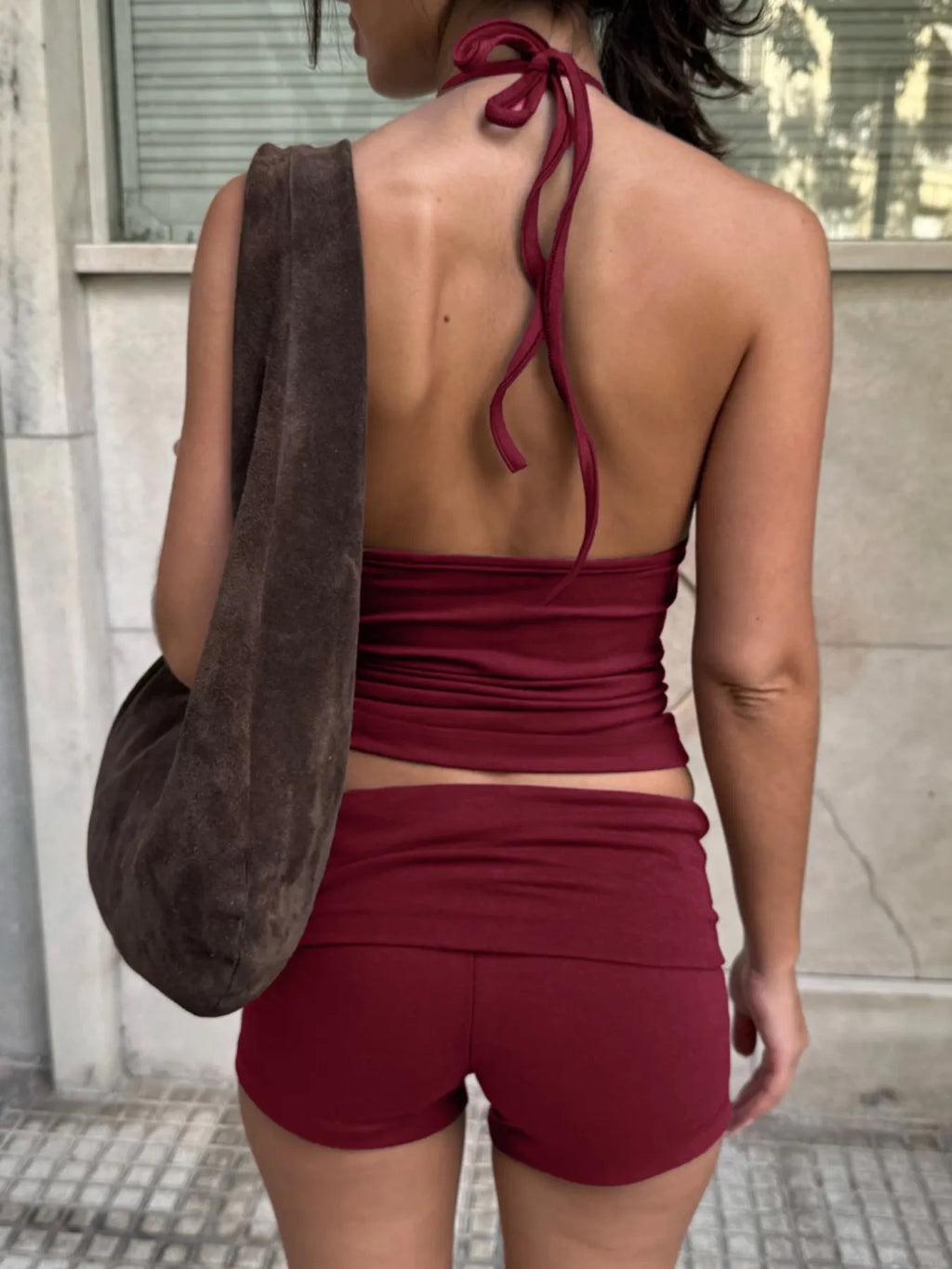 Halter Neck Cami Shorts Set (8)
