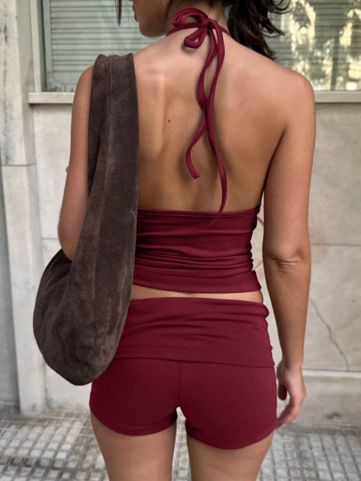 Halter Neck Cami Shorts Set (8)