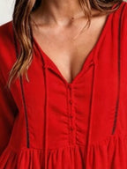 Tassel Drawstring Long Sleeve Peplum Top (11)