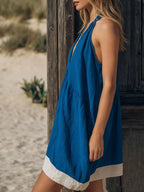 Backless Halter Neck Mini Dress (2)
