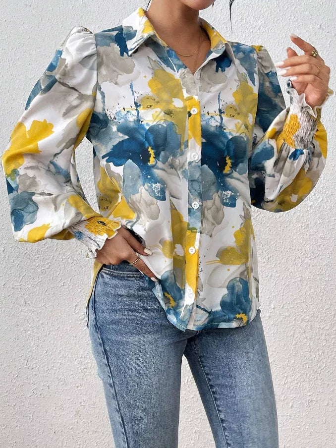 Floral Print Long Sleeve Shirt (4)