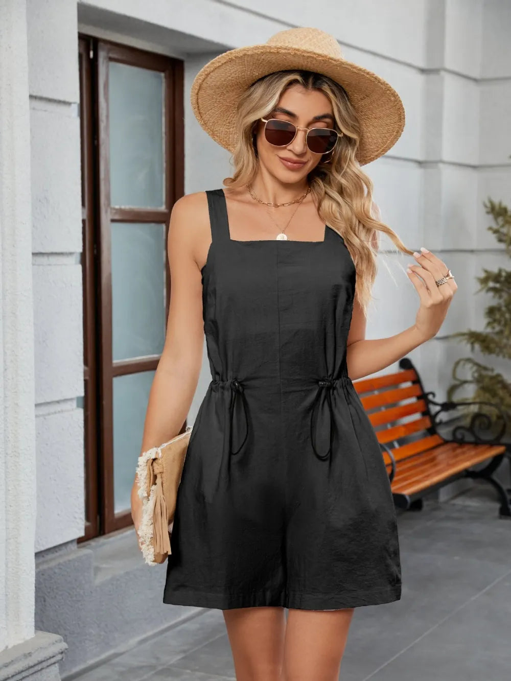 Drawstring Wide Strap Romper Pockets (24)