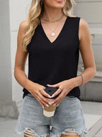 Classic V-neck Sleeveless Tank Top (10)