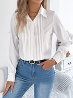 Pleated Front Long Sleeve Shirt (7)