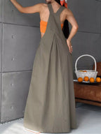 Pleated Overall Dress Pockets (11)