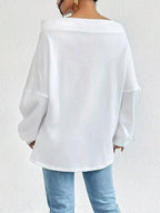 Off-shoulder Drawstring Sweatshirt (6)
