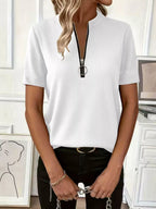 Half Zip Short Sleeve Top (3)