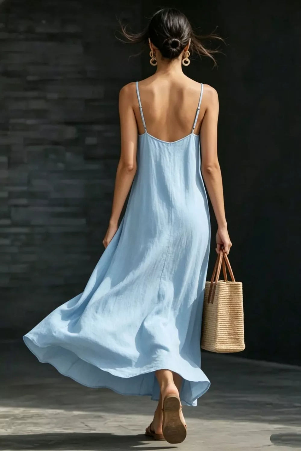 Slit V-neck Maxi Dress (5)
