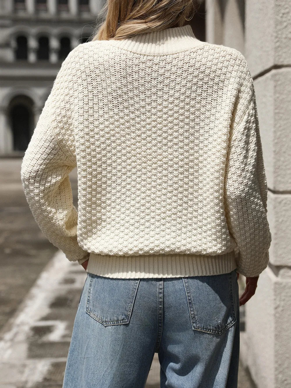 Mock Neck Long Sleeve Sweater (2)