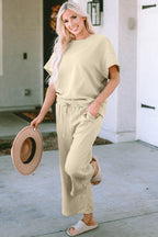 Short Sleeve Top Pants Set (10)