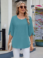Round Neck Half Sleeve Blouse (18)