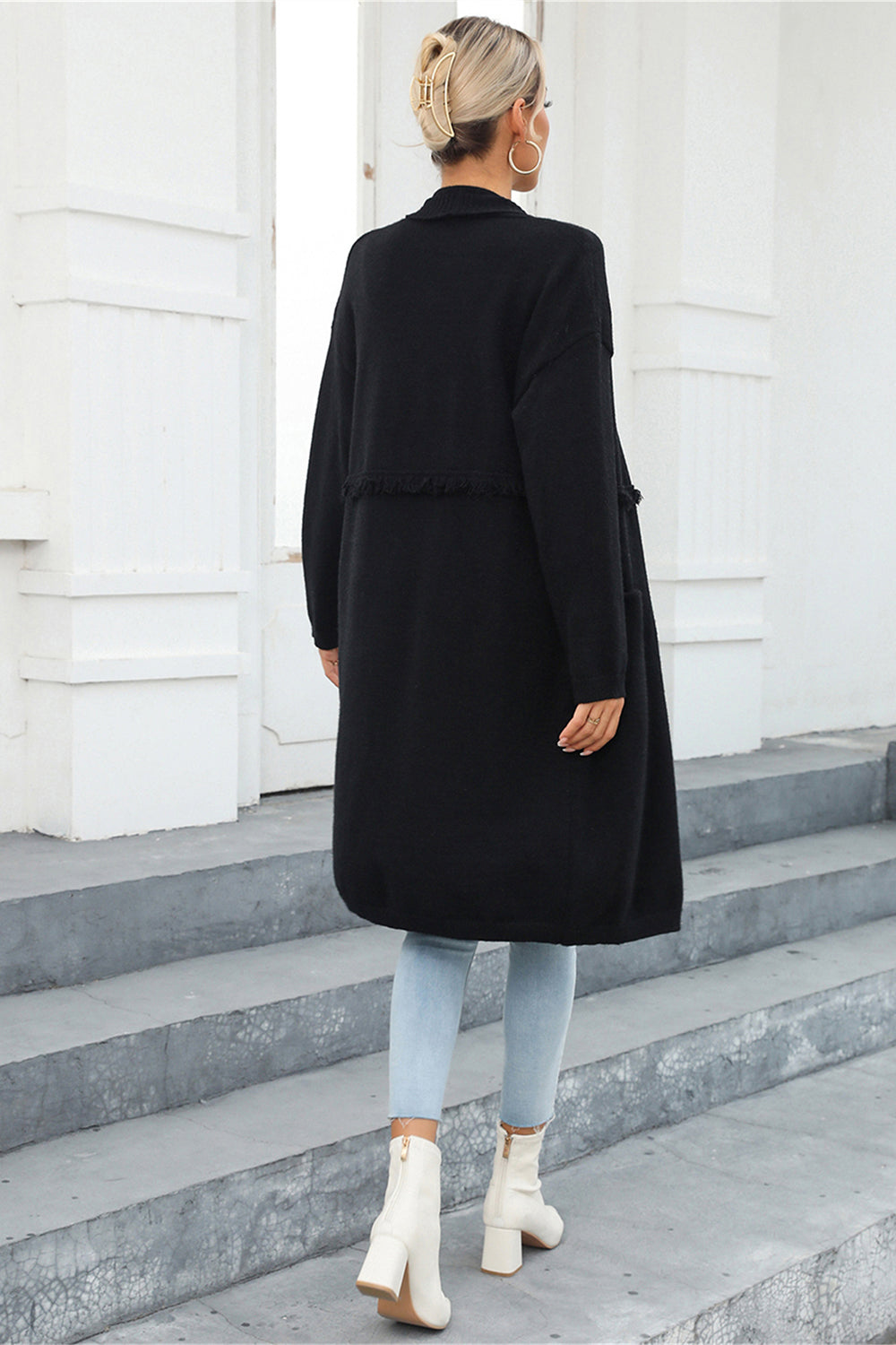 Open Front Pocketed Cardigan (12)