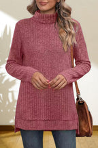 Turtleneck High Low Top (3)
