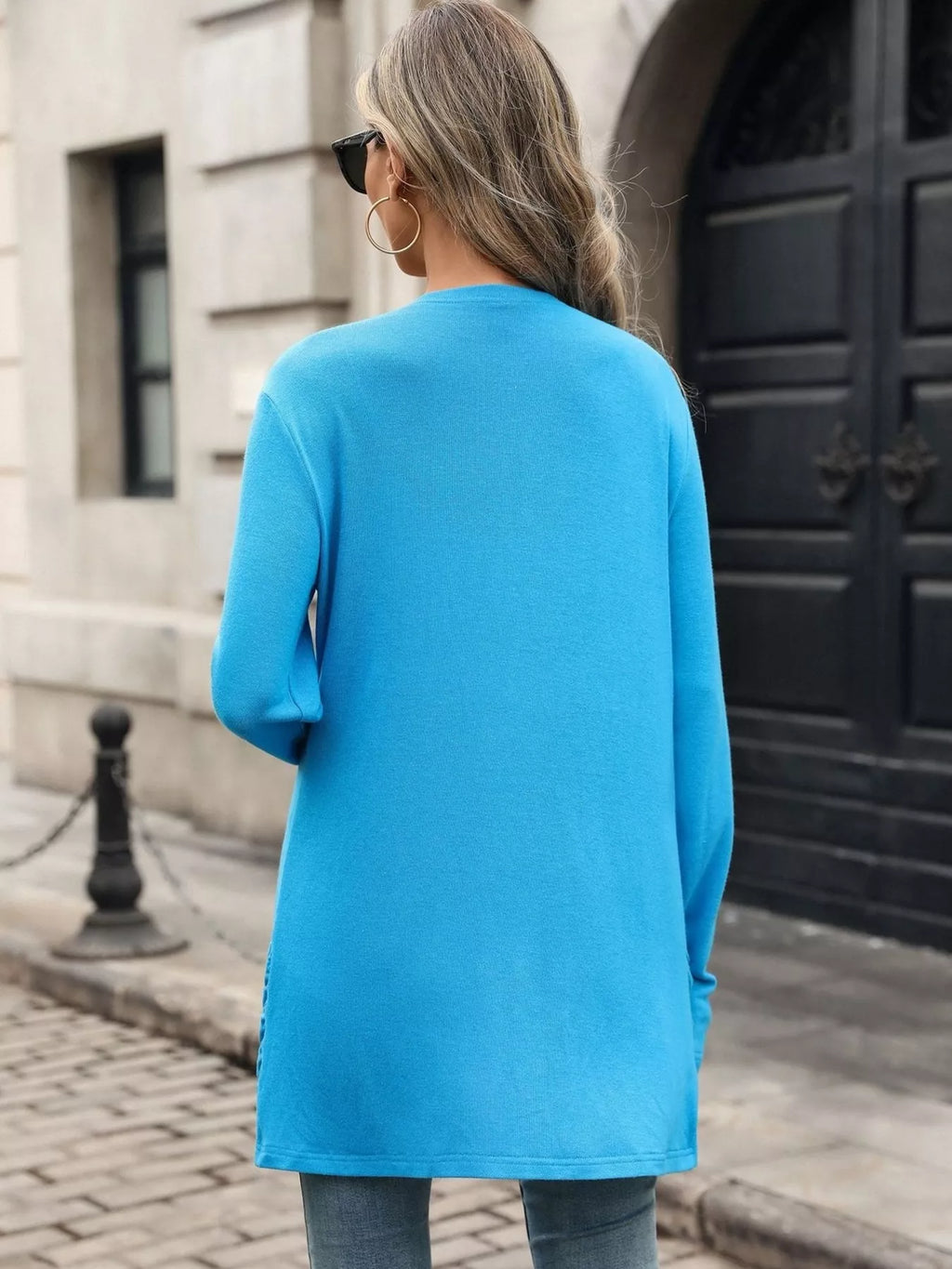 Ruched Pocket Open Front Cardigan (17)