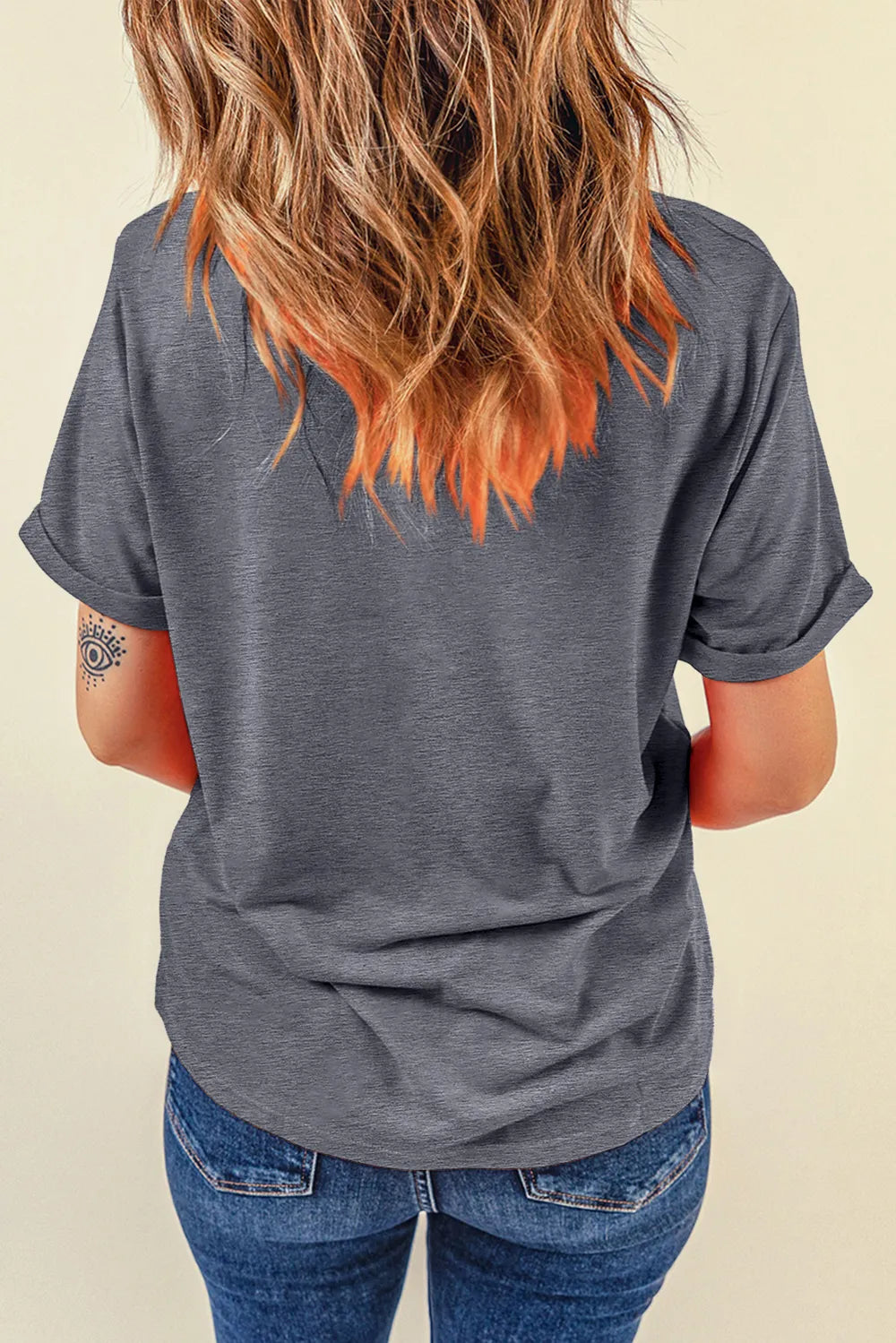 Round Neck Short Sleeve T-shirt (15)