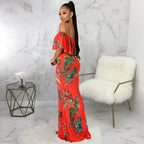 Digital Print Off-neck Tube Top Dress photo 4