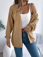 Openwork Open-front Long Sleeve Cardigan (13)