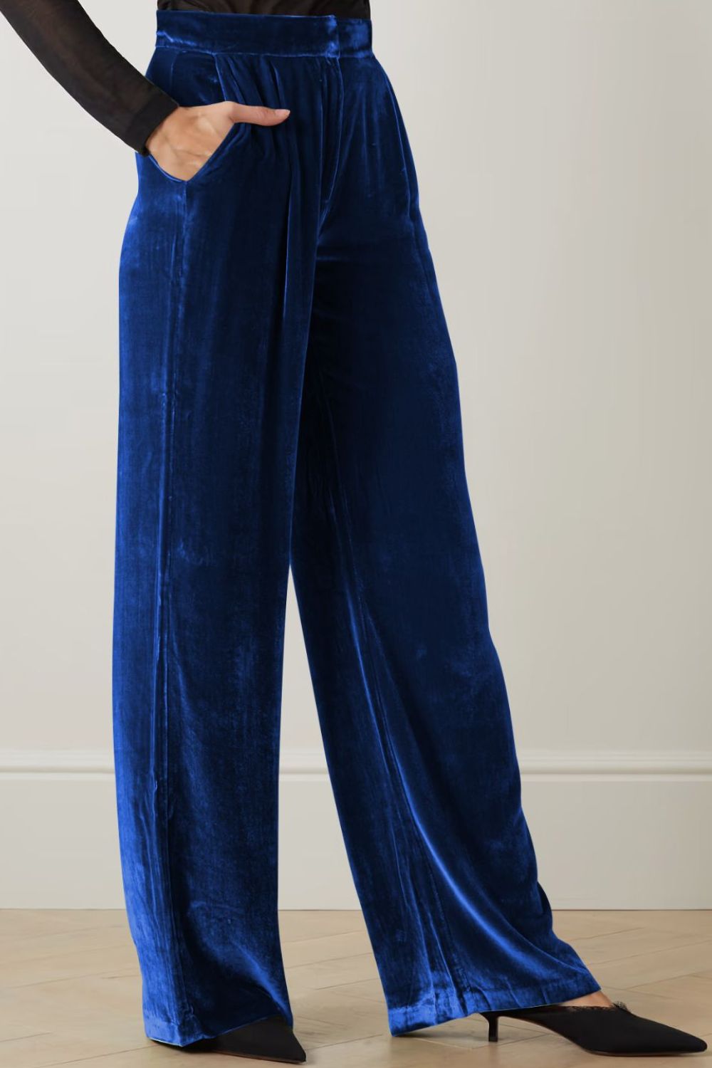 Loose Fit High Waist Long Pants Pockets (13)