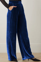 Loose Fit High Waist Long Pants Pockets (13)