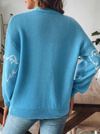 V-neck Dropped Shoulder Cardigan (5)