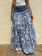 Paisley Print Maxi Skirt (3)