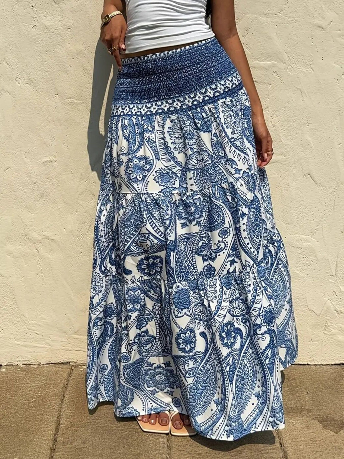 Paisley Print Maxi Skirt (3)