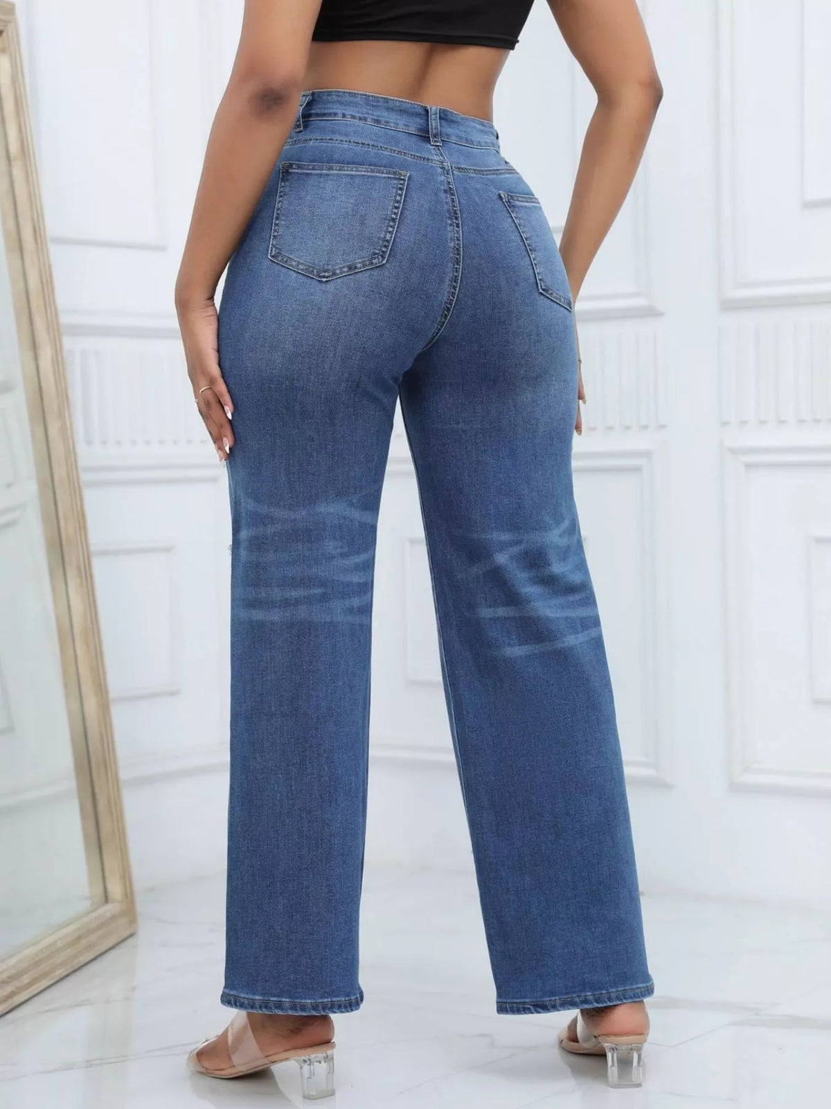 Distressed Wide-leg Jeans (11)