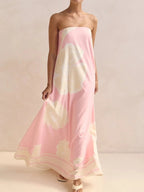 Smocked Printed Tube Maxi Dress (23)