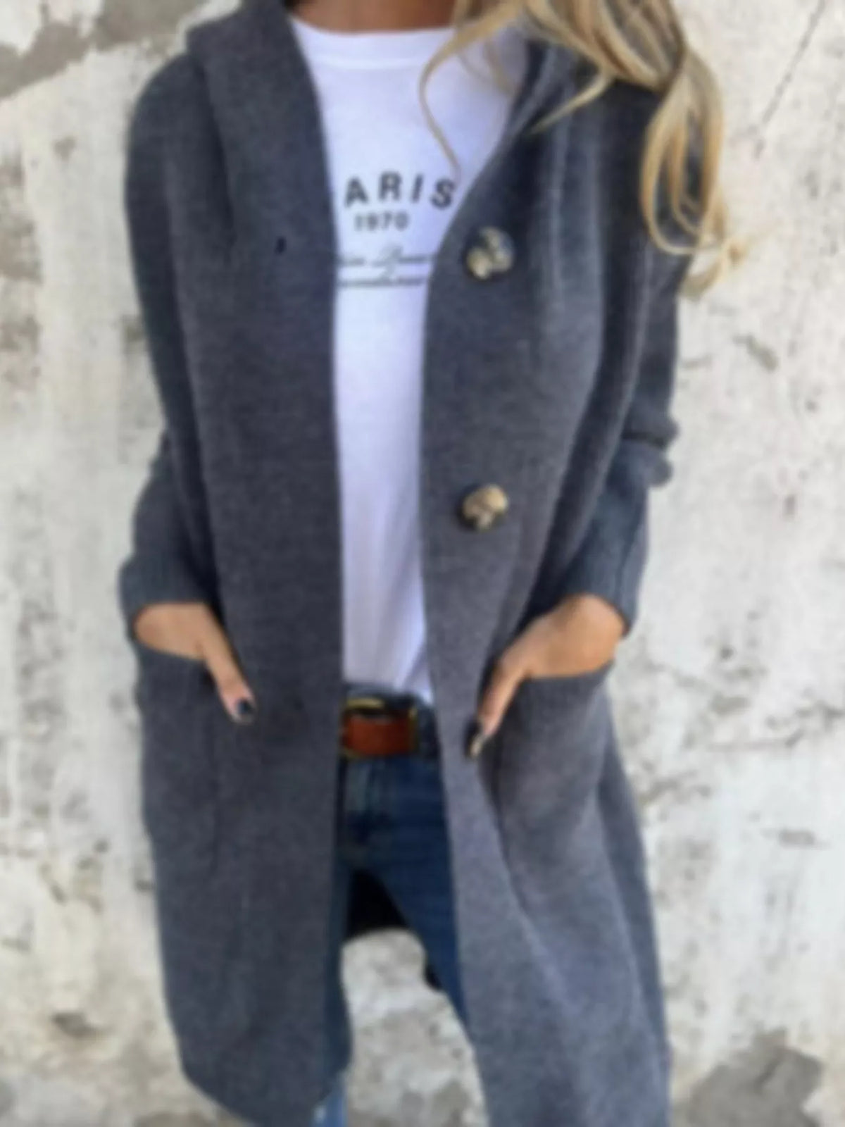 Full Size Button-down Hooded Cardigan Plus (3)