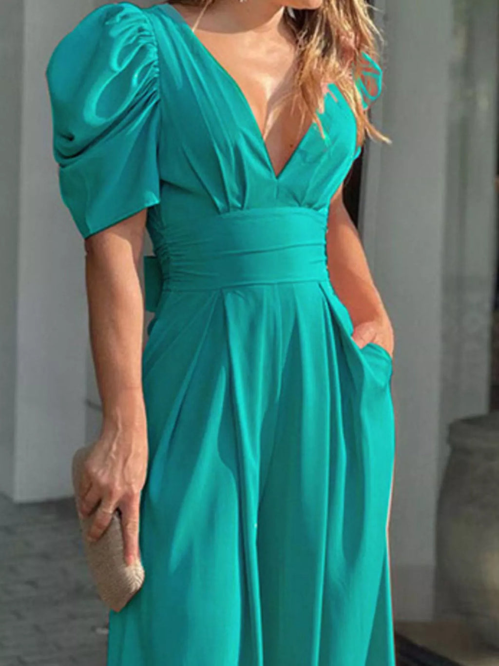 Puff Sleeve Wide Leg Jumpsuit (17)