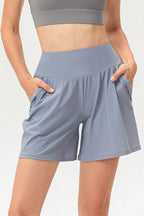 Pocketed Elastic Waist Active Shorts (12)