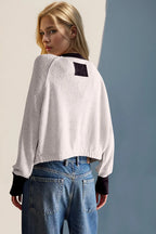 Contrast Button Up Long Sleeve Cardigan (11)