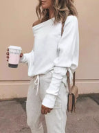 Full Size One-shoulder Ribbed Sweater Plus (3)