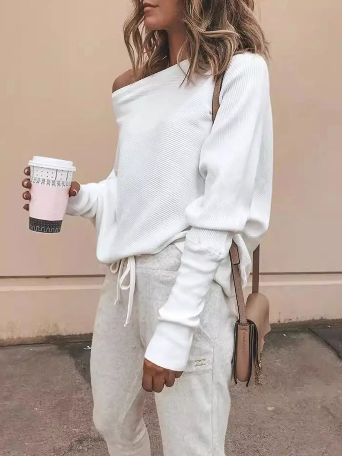 Full Size One-shoulder Ribbed Sweater Plus (3)