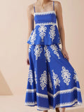 Printed Cami Wide Leg Pants Set