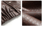 Leather Jacket Lapel Loose Retro Top photo 3