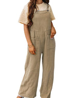 Full Size Casual Wide Leg Textured Overalls Plus (7)