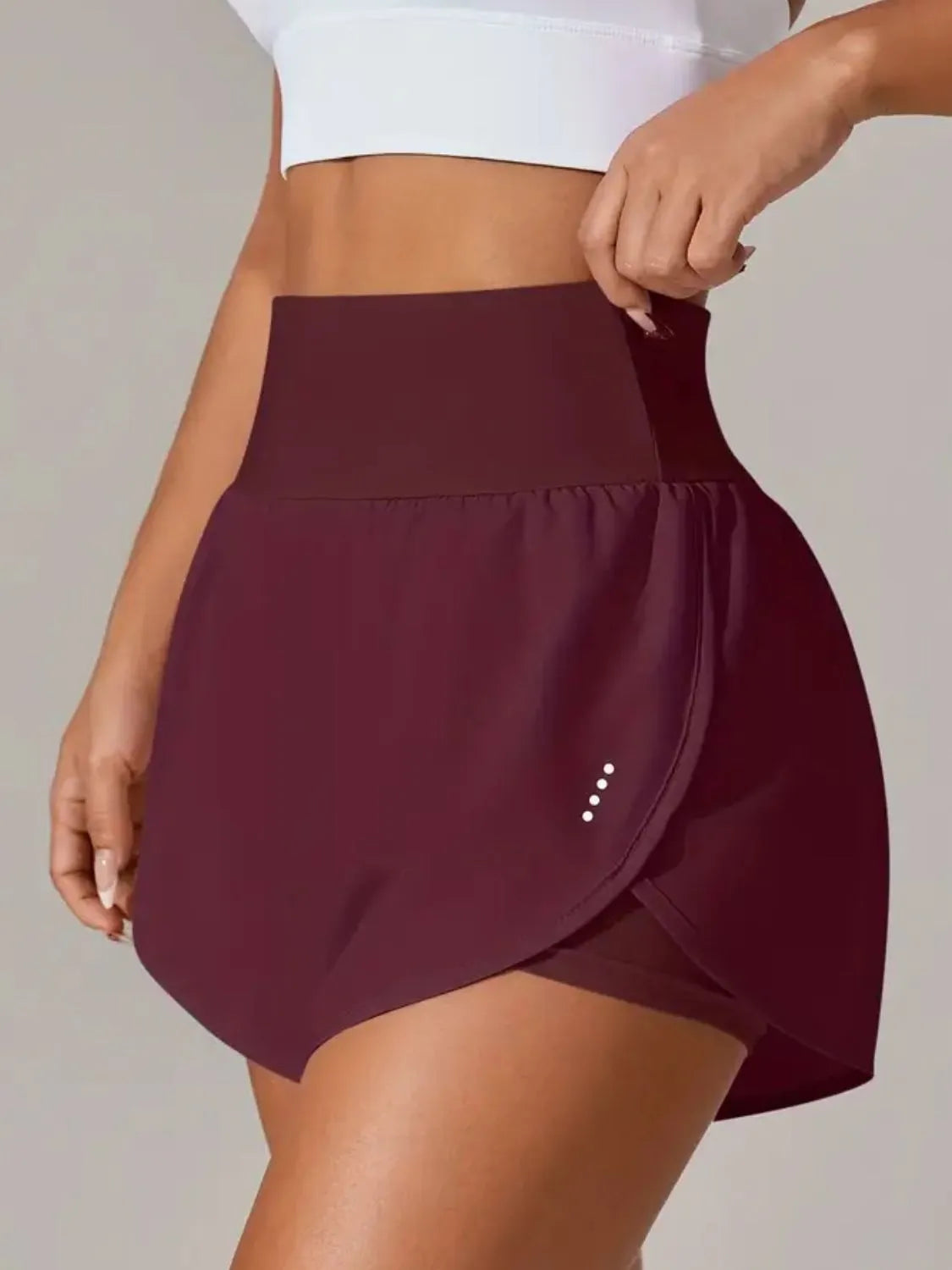 Pocketed High Waist Active Shorts (32)