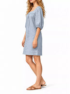Square Neck Puff Sleeve Mini Dress (35)