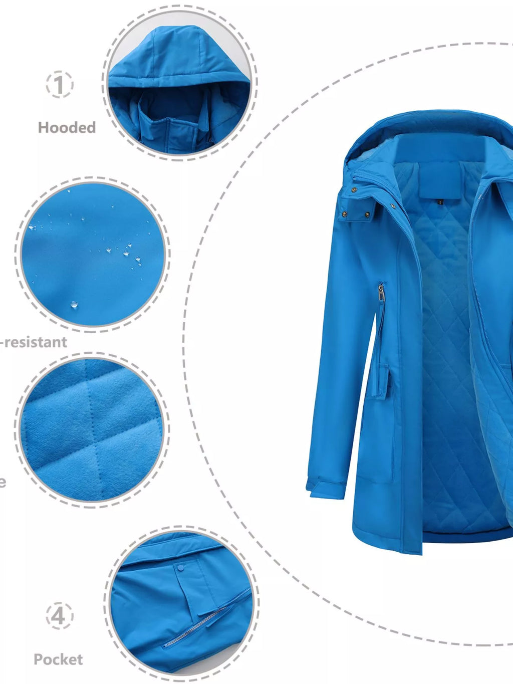 Full Size Zip Up Hooded Parka Outerwear Plus (25)