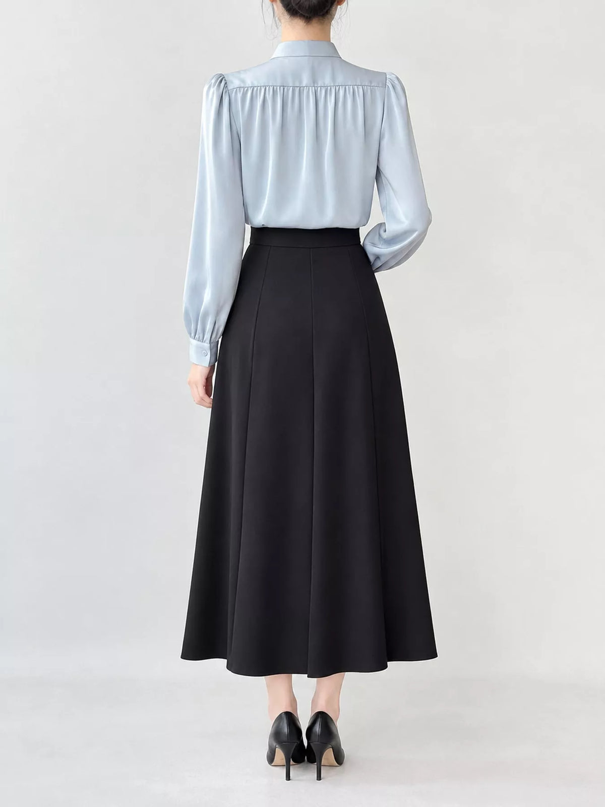 Full Size Tie Front Long Sleeve Shirt Plus (8)