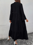 Ruffle Hem Button Front Tiered Dress (23)